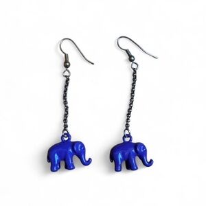 Purple Elephant Earrings